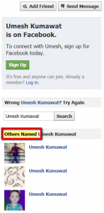 As you can see from this cached search result, "others named" can be used to effectively target Facebook profiles