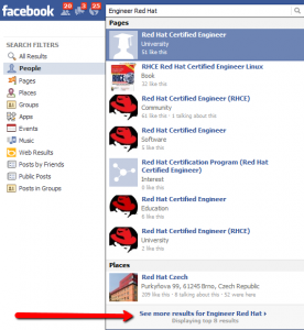When searching Facebook, resist the urge to immediately hit "Enter" after typing in your search terms. Instead, choose "See more results for _______" at the bottom of the list that is generated.